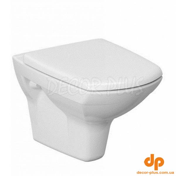 Унітаз підвісний Carina 548 CleanOn з кришкою дюропласт soft close SZCZ1000841773 Cersanit