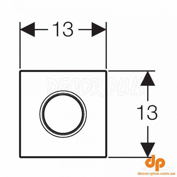 116.011.21.5 Sigma01 Клавіша д/уриналу, колір хром глянець (1 сорт)