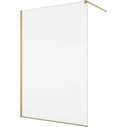 STR4P1201307  WALK-IN EASY Душова фіксована перегородка 1200*2000, скло прозоре, проф.мат золото (1 сорт)