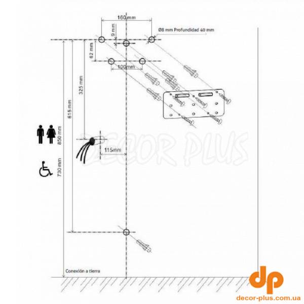 GW01 18 04 01 BLADEFLOW 2 Сушарка для рук, хром матовий (1 сорт)