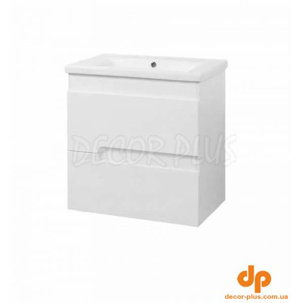 Шафка з умивальником Сімпл Сомо 80 білий D-Line