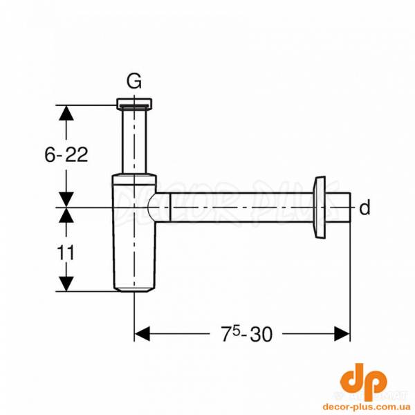 151.035.21.1 Сифон під д/кл, d40 (1 сорт)