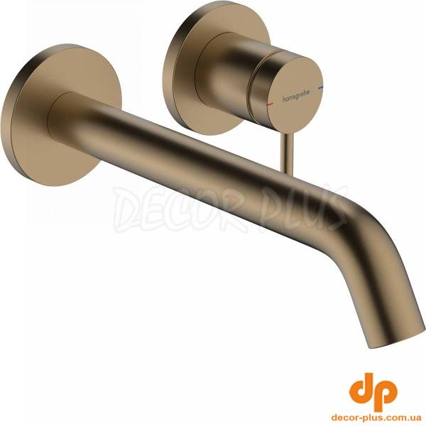 73351140 HG Tecturis S Зовнішня частина змішувача для раковини зі стіни 22,5 см, brushed bronze (1 сорт)