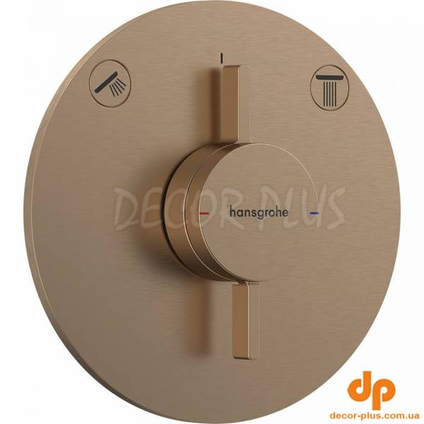 75418140 HG DuoTurn S Зовнішня частина змішувача для душу на 2 споживачі, brushed bronze (1 сорт)