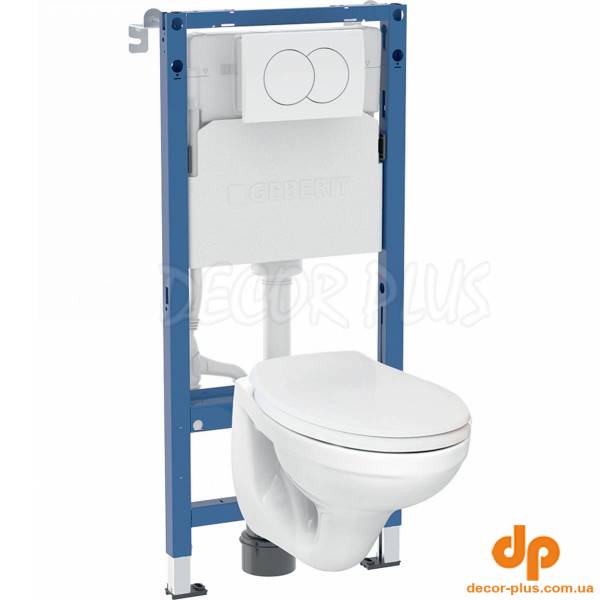 118.315.11.2 Комплект Geberit Duofix PRO 20, інсталяція для підв.унітазу Delta 12см із кріпленням до стіни, підвісний унітаз Ido