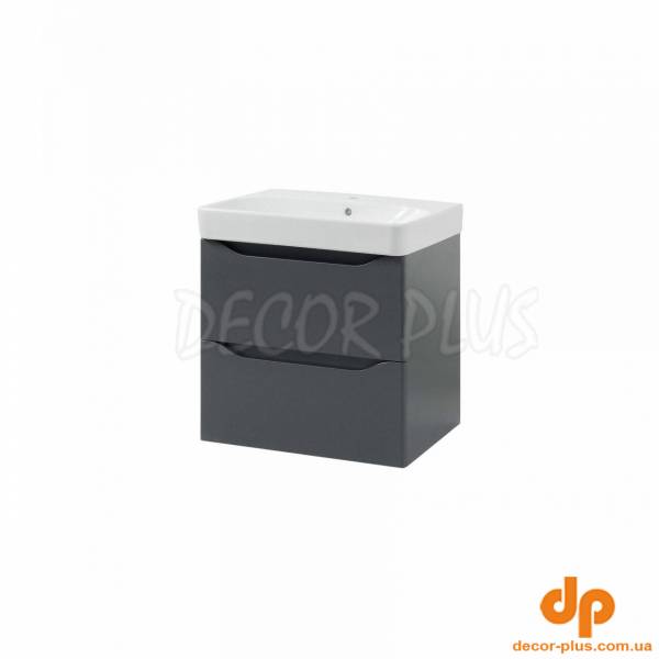 Шафка з умивальником 60 Smile Square Grey matt SM-60 ПС+500.229.01.1 Air-Line