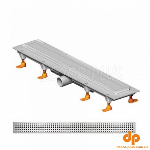 CH 750 BN 1 Душовий канал 750мм з матовою решіткою Бейзік з кромкою з нержавіючої сталі (1 сорт)