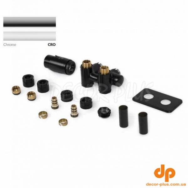 Набір вентилів трьохосьовий термостатичний правий хром Integra Duo All in One Terma