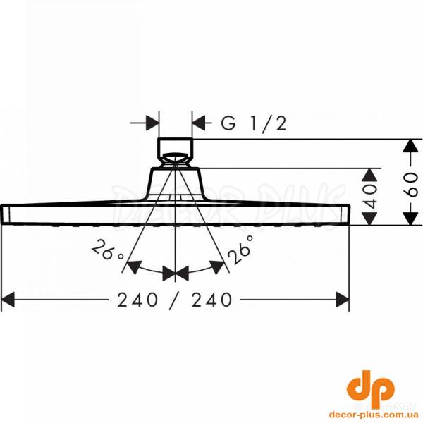 26723000 Crometta S 240 1jet Верхній душ (1 сорт)