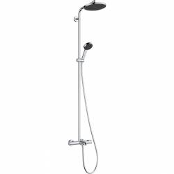 28871000 HG Activera S Душова система Showerpipe 240 1jet EcoSmart з термостатом на ванну Ecostat Fine, хром (1 сорт)