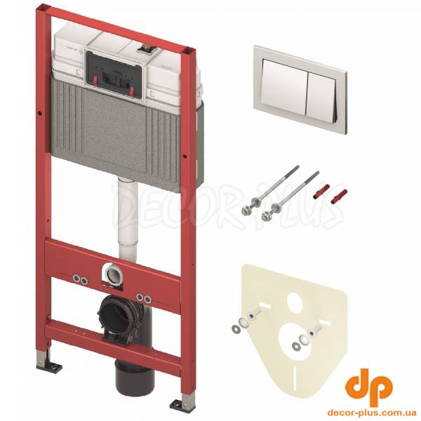 9400406 Комплект TECEbase (модуль+панель змиву TECEbase хром глянцевий+кріплення+прокладка) (1 сорт)