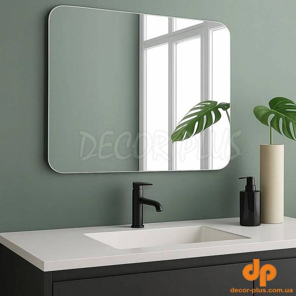 4900700 Basic Дзеркало 900х700 закруглене (1 сорт)