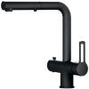 RIN295NO-MET Змішувач для кухні з висувним виливом, з підключенням до фільтра, чорний матовий (1 сорт)