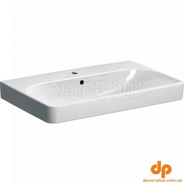 500.249.01.1 Smyle Square Раковина 75см, з 1 отв.під зміш, з переливом, колір білий глянець (1 сорт)