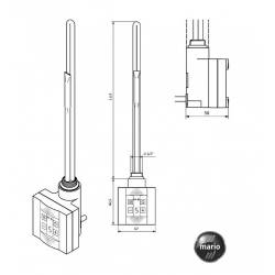 5.0.4200.0.P TERMA КТХ 4V  Блок управління теном, з вилкою, колір хром (1 сорт)