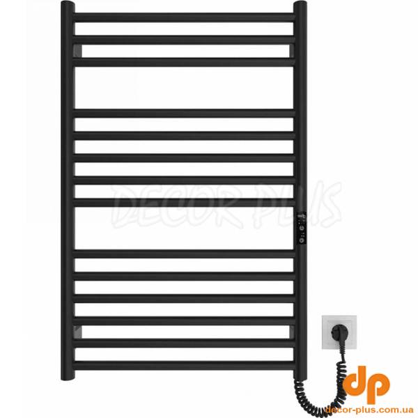 6.1.0302.06.BM Рушникосушка ел. HF Greenwich 770х530 чорний мат, в комплекті з прих.підкл (1 сорт)
