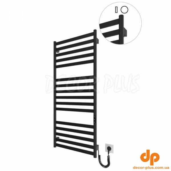 6.1.0503.06.BM Рушникосушка ел. HF York 1170х530 чорний мат, в комплекті з прих.підкл (1 сорт)