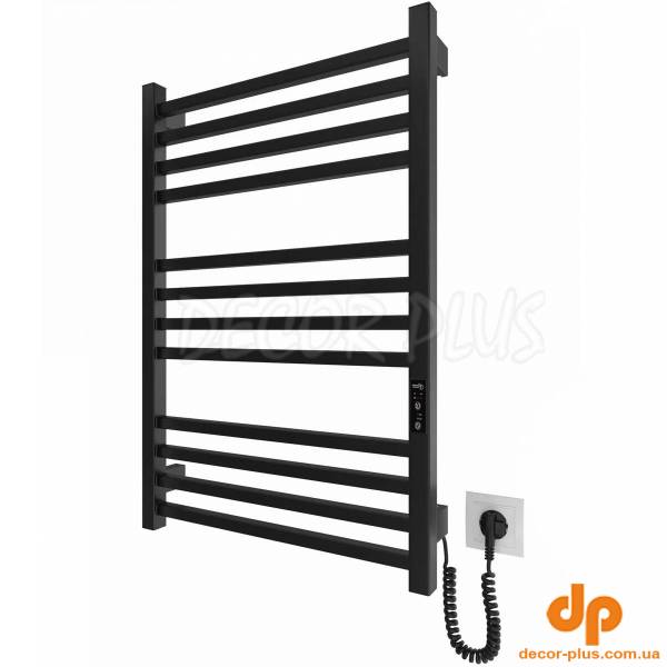 6.1.0102.06.BM Рушникосушка ел. HF London 770х530 чорний мат, в комплекті з прих.підкл (1 сорт)