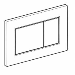 115.660.21.1 Sigma01 square Клавіша змиву, подвійний змив, хром глянець (1 сорт)