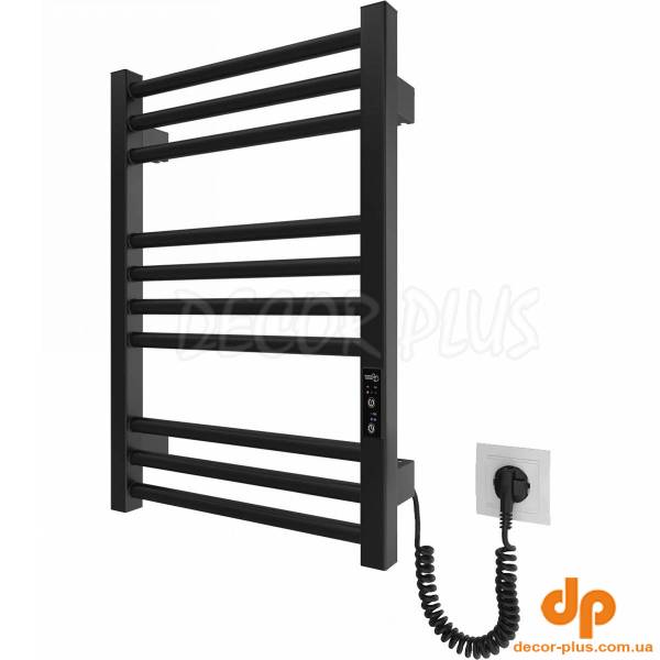 6.1.0400.06.BM Рушникосушка ел. HF Derby 570х430 чорний мат, в комплекті з прих.підкл (1 сорт)