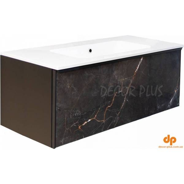 Шафка під умивальник Tile Black 1000 Shinestone Black Air-Line