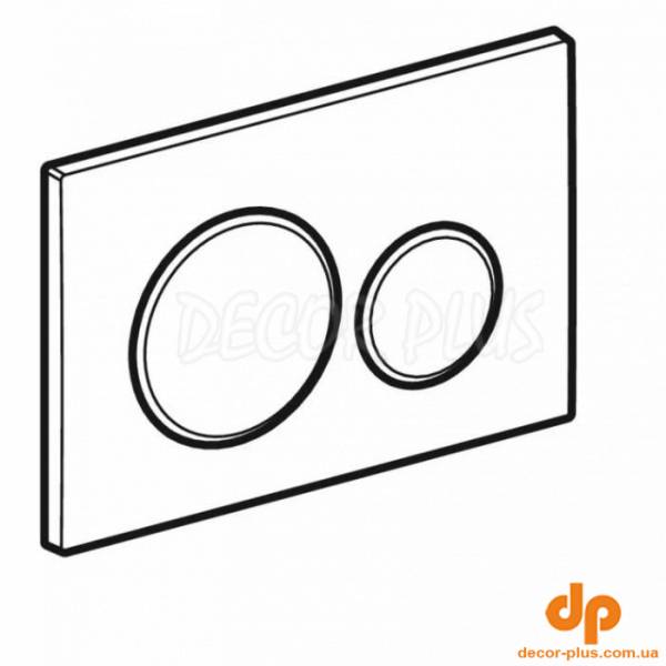 115.882.KJ.1 Sigma20 round Клавіша з подвійним змивом, білий/хром глянцевий/білий (1 сорт)