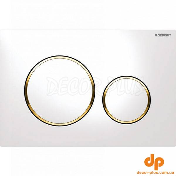 115.882.KK.1 Sigma20 round Клавіша з подвійним змивом, білий/позолота/білий (1 сорт)