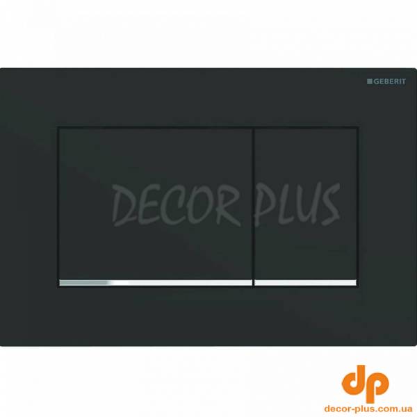 115.883.14.1 Sigma20 (ex Sigma30) square клавіша змиву, подвійний змив, чорний мат/хром глянець (1 сорт)