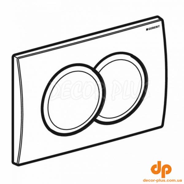 115.107.11.1 Delta01 Клавіша змиву з подвійним змивом: Альпійський білий глянець (1 сорт)