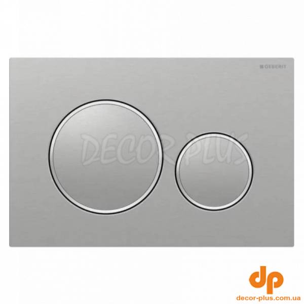 115.882.SN.1  Sigma20 round Клавіша змиву, подвійний змив, нержавіюча сталь матово/полірована/матова (1 сорт)