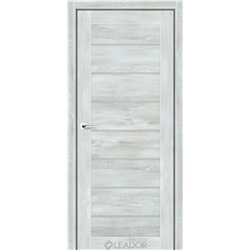 Двері міжкімнатні Leador Express WISTERIA Дуб Тревіс Сірий Сатин білий