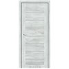 Двері міжкімнатні Leador Express WISTERIA Дуб Тревіс Сірий Сатин білий