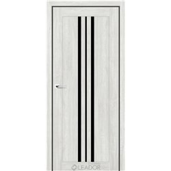 Двері міжкімнатні Leador Express CLEMATIS Артвуд Жасмін Чорне скло