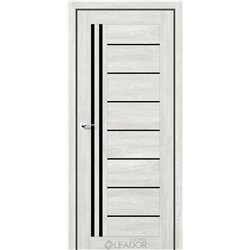 Двері міжкімнатні Leador Express VERBENA Артвуд Жасмін Чорне скло
