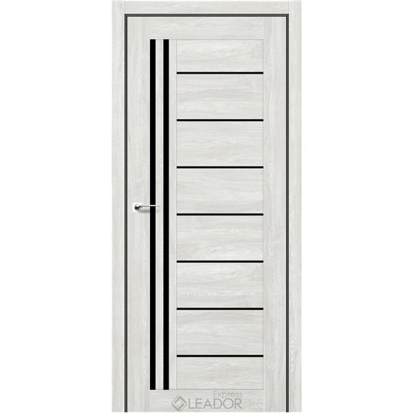 Двері міжкімнатні Leador Express VERBENA Артвуд Жасмін Чорне скло