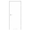 Двери межкомнатные Leador Express SL-01 Белый супермат Глухое Черная матовая кромка