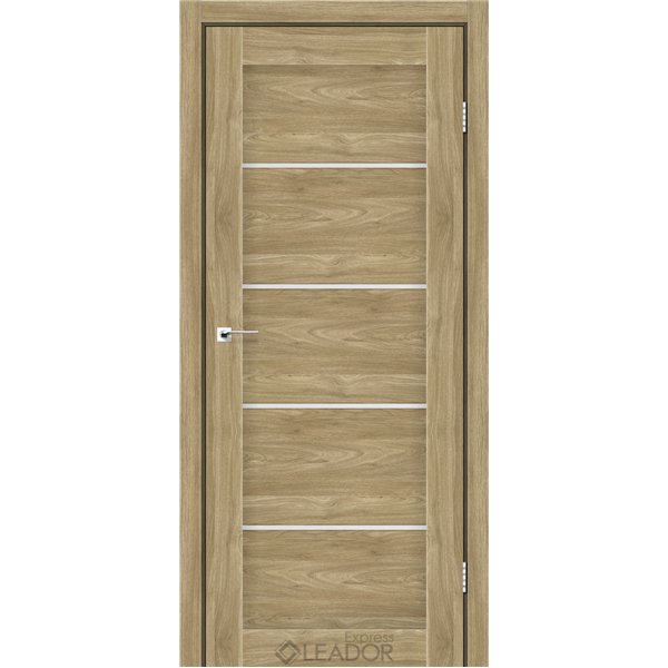Двери межкомнатные Leador Express GARDA Клен Золотой Сатин белый