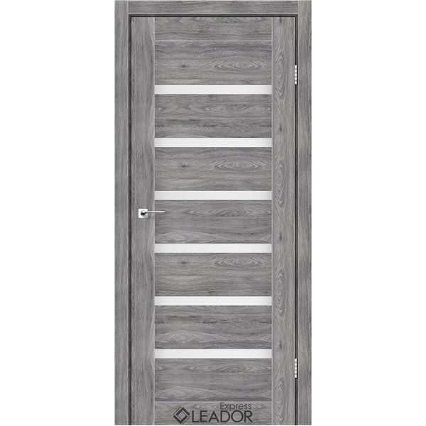 Двери межкомнатные Leador Express MILAN Клен Грей Сатин белый