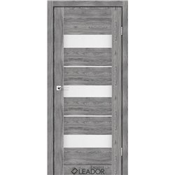 Двери межкомнатные Leador Express MODENA Клен Грей Сатин белый