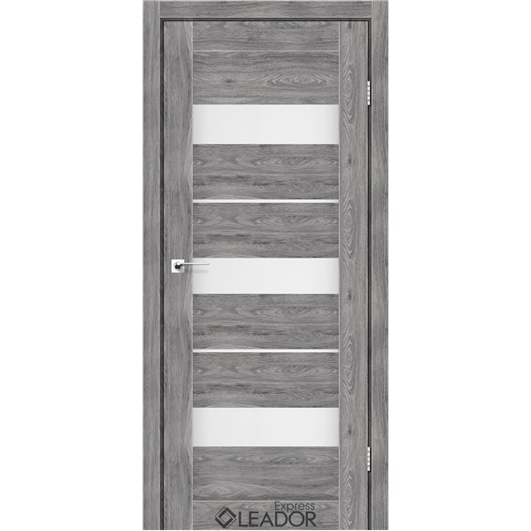 Двери межкомнатные Leador Express MODENA Клен Грей Сатин белый