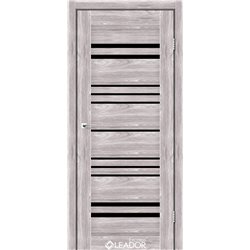 Двери межкомнатные Leador Express ANDORA Клен Южный Черное стекло