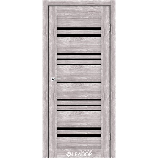 Двери межкомнатные Leador Express ANDORA Клен Южный Черное стекло