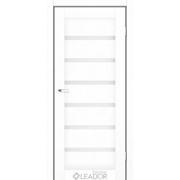 Двери межкомнатные Leador Express MILAN Белый Лен Сатин белый