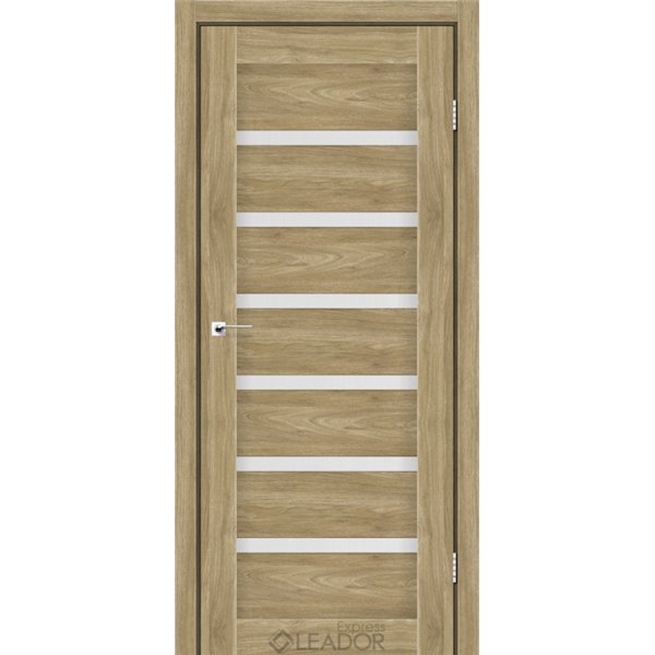 Двери межкомнатные Leador Express MILAN Клен Золотой Сатин белый