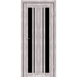 Двері міжкімнатні Leador Express CALABRIA Клен Південний Чорне скло