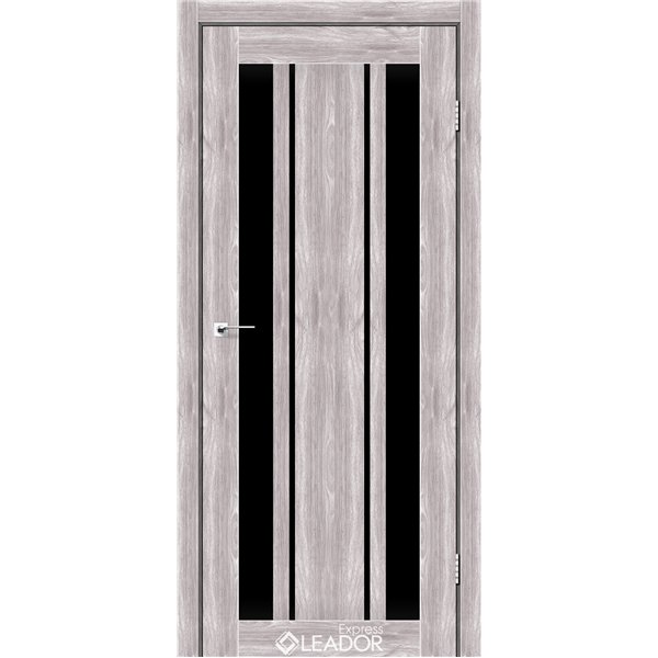 Двері міжкімнатні Leador Express CALABRIA Клен Південний Чорне скло