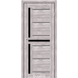 Двери межкомнатные Leador Express LARIANA Клен Южный Черное стекло