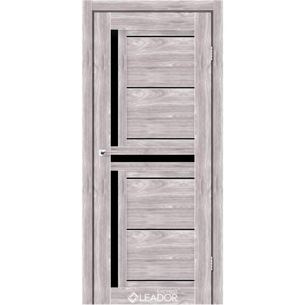 Двери межкомнатные Leador Express LARIANA Клен Южный Черное стекло