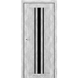 Двери межкомнатные Leador Express FERONA Клен Роял Черное стекло