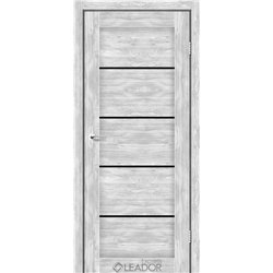 Двері міжкімнатні Leador Express GARDA Клен РоялЧорне скло